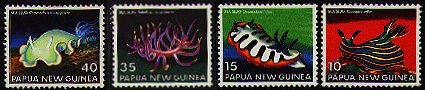 nudibranch stamps-- New Guinea