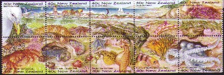 nudibranch stamps-- New Zealand